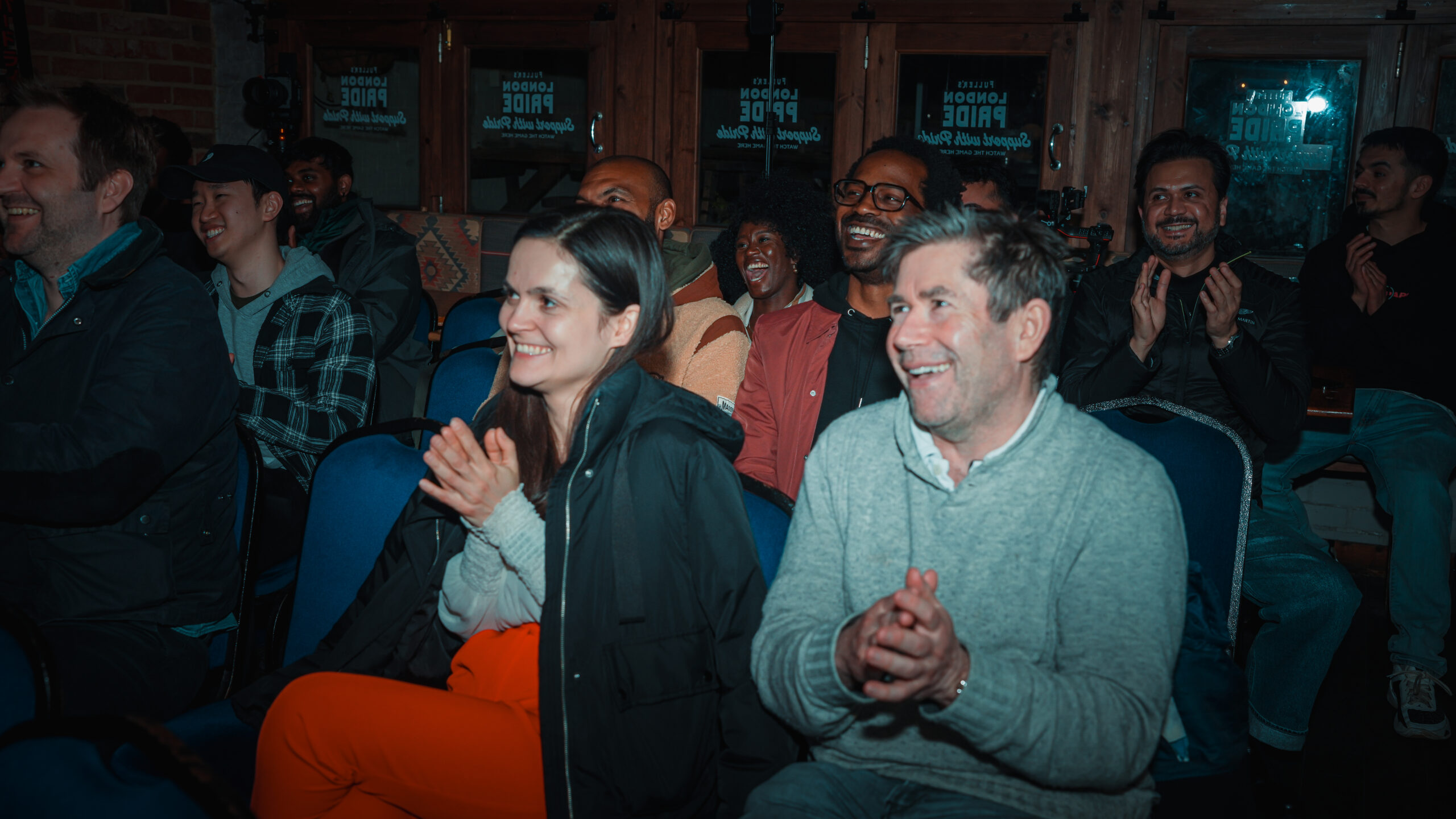 Audience enjoying a Backstreet comedy night